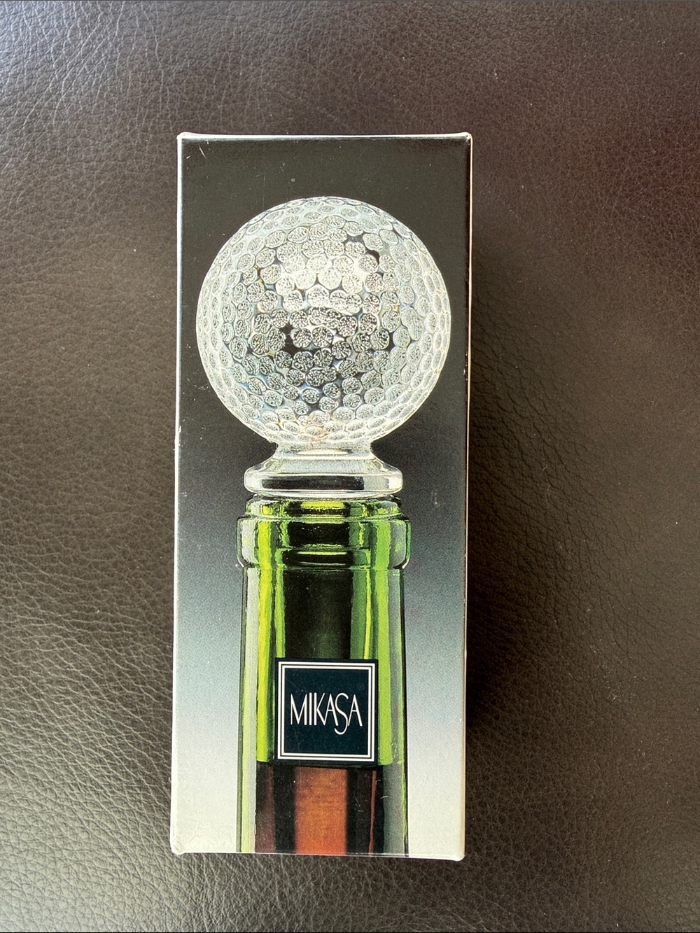 Mikasa Golf Ball Lead Crystal Bottle Stopper